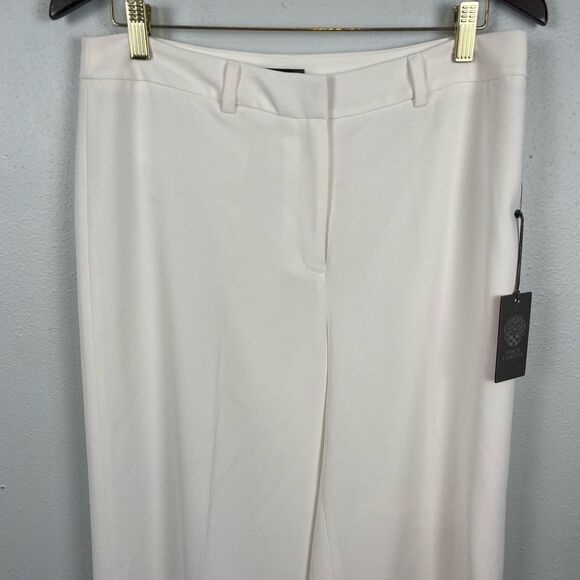 NWT Vince Camuto Wide Leg White Dress Slacks Size 8 - Picture 2 of 6